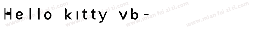Hello kitty vb字体转换